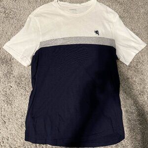 Express White and Blue Men’s T Shirt -  L